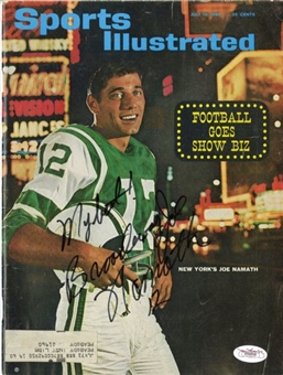 Joe Namath Autographed 1965 Sports Illustrated Magazine